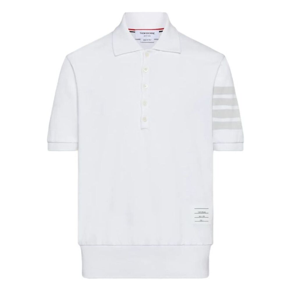 Thom Browne Men 4-Bar Cotton Piqué Polo Shirt